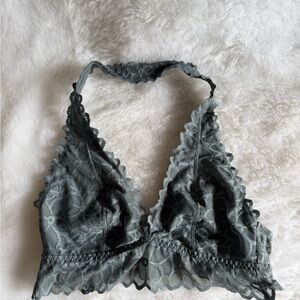Victoria's Secret Lace Halter Bralette - Gray